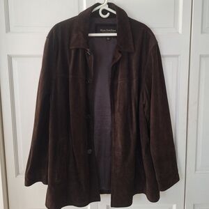 Marc New York men's brown suede jacket - vintage